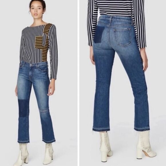 Derek Lam 10 Crosby GIA Flare Jeans Frayed Hem Women’s Sz 27 - Picture 2 of 6